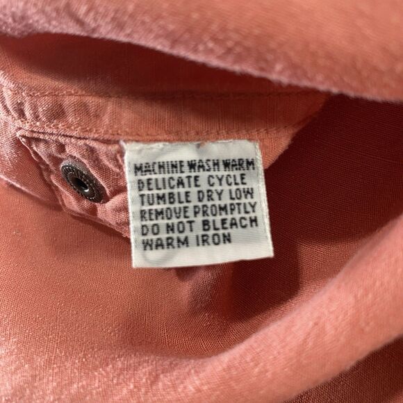 TOMMY BAHAMA Pants Linen Blend Convertible Cropped Wide Leg Womens 14 Coral - Picture 12 of 13